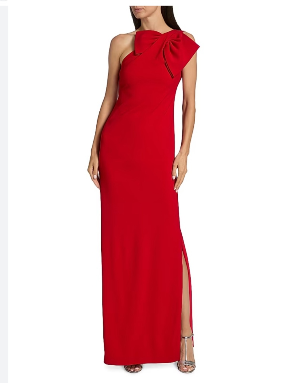 SACHIN BABI Cosette Bow Crêpe One-Shoulder Gown